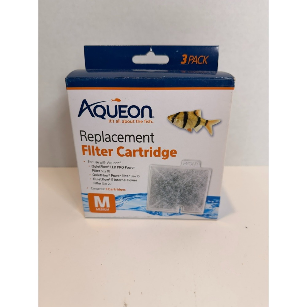 Aqueon Replacement Filter Cartridge Medium M 3 Pack QuietFlow Aquarium Filter